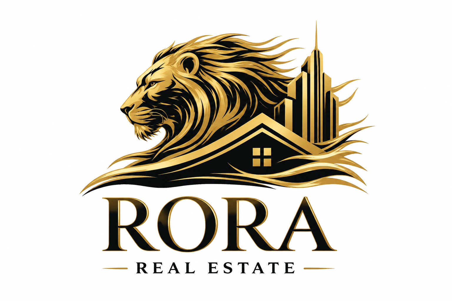 RORA Real Estate — gold lion emblem